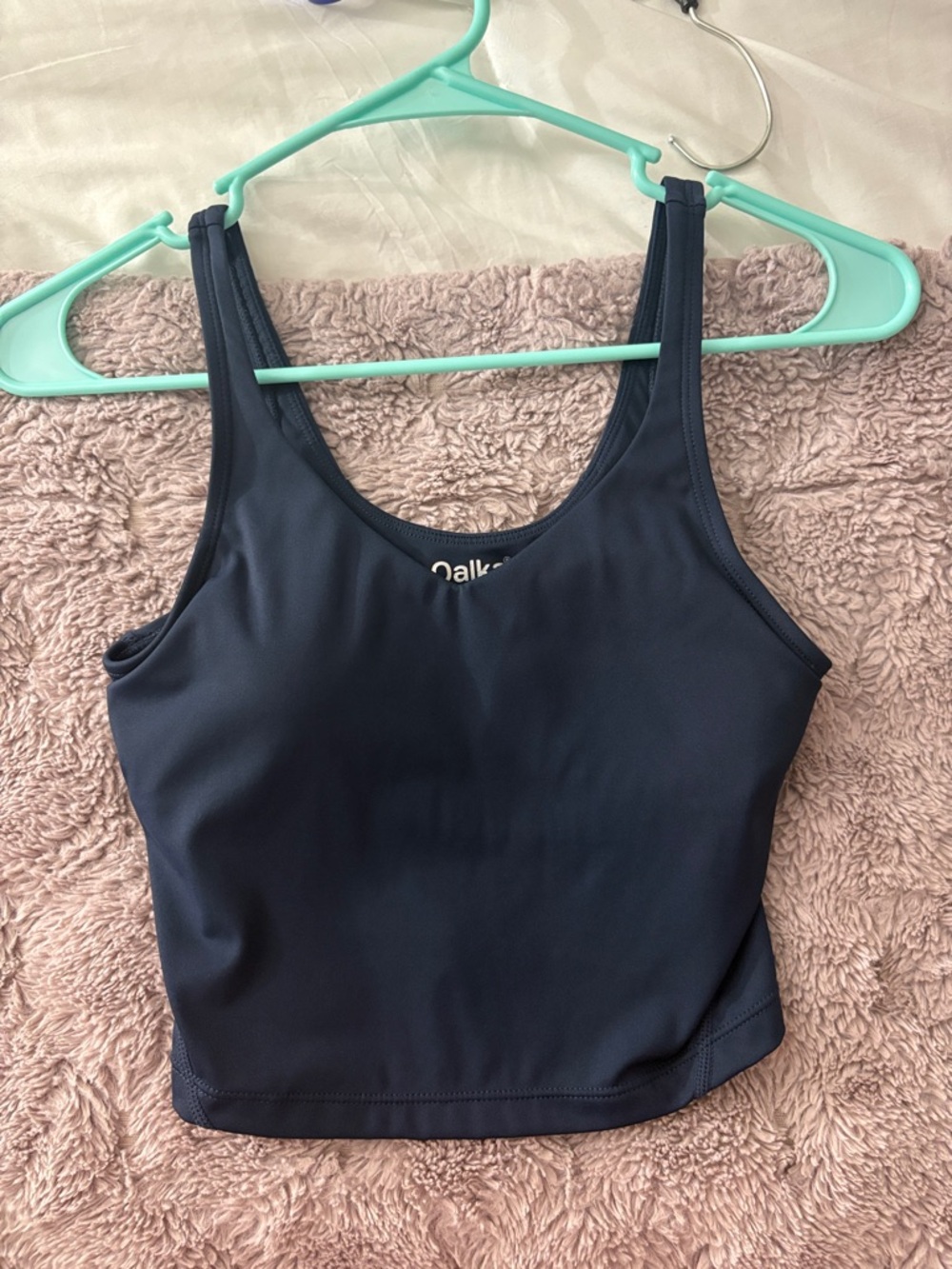 Dark Navy Athletic Tank Top with Scoop Neck
